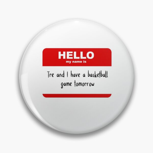 Item preview, Hello my Name is Tre and I Have a Basketball Game Tomorrow Vine Sticker designed and sold by laurencude.