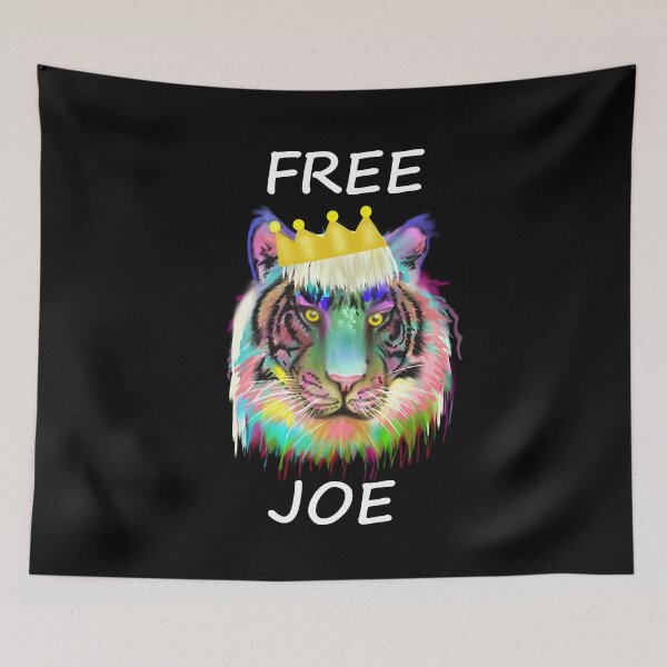 Item preview, Free Joe Carol Did It King Tiger Psychedelic Rainbow I love tigers Prison Funny Joe designed and sold by Stephani Analah.
