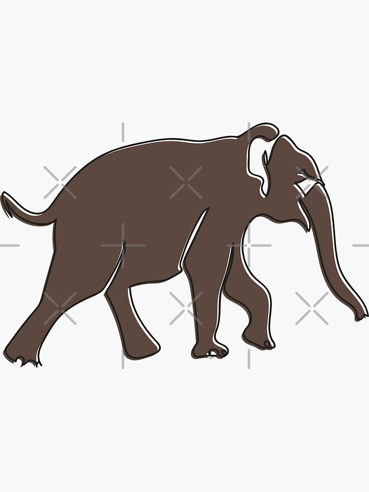 "Sri Lankan Elephant | Endangered Species Series" Sticker by