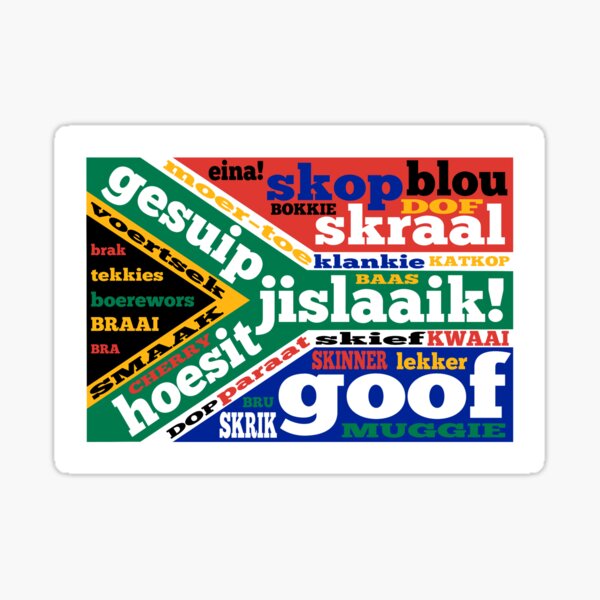 Item preview,  South African slang and colloquialisms  designed and sold by piedaydesigns.