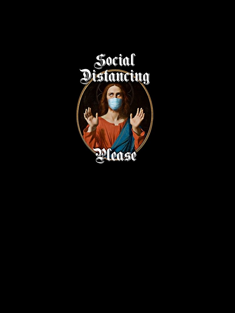 Thumbnail 5 of 5, A-Line Dress, Social Distancing Jesus designed and sold by RafaRodrix.