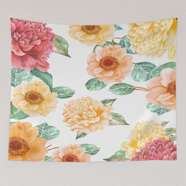 Item preview, Peonies and anemones garden designed and sold by latiendadearyam.