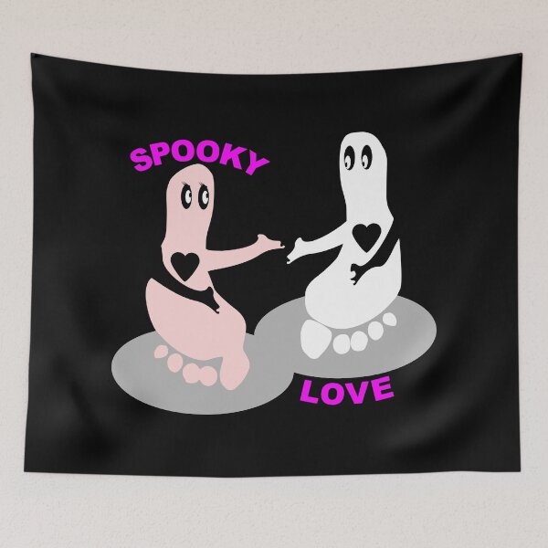 Aperçu de l'œuvre Spooky Love Footprint Ghosts créée et vendue par piedaydesigns.