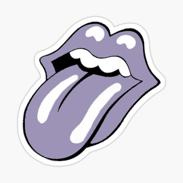 purple tongue Sticker