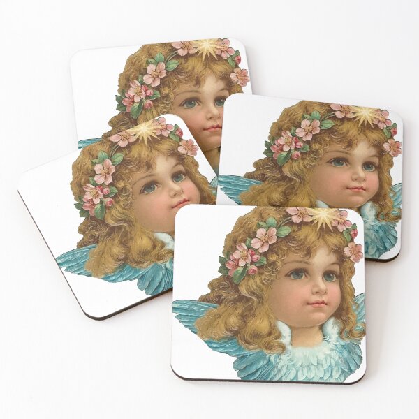 Item preview, Cherub Blue Eyes Angel Wings  designed and sold by digitalvintage.