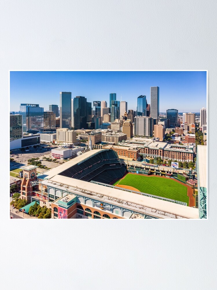 Houston skyline with Minute Maid Park Poster for Sale by Raul Cano