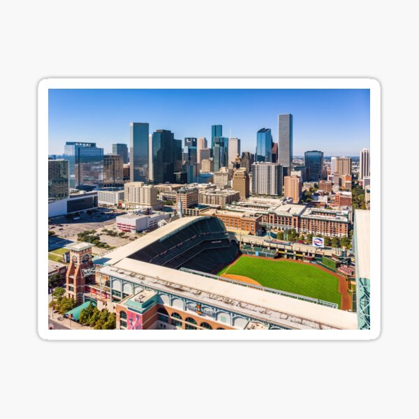 Houston skyline with Minute Maid Park Poster for Sale by Raul