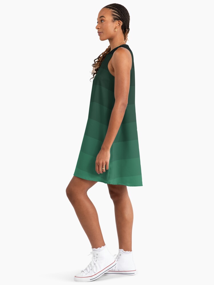black and green ombre dress American Vintage Rowkow Dress Khaki – Stripes Fashion main image 1
