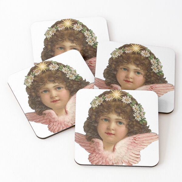 Item preview, Vintage Cherub Blue Eyed Angel with Wings designed and sold by digitalvintage.