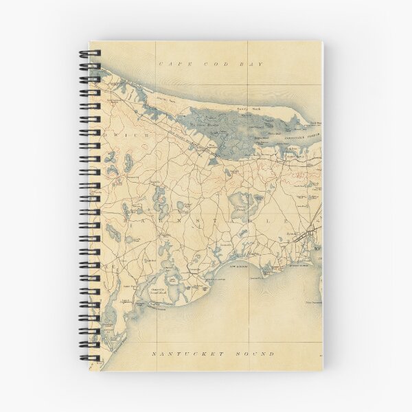 Item preview, Vintage Map of Barnstable Massachusetts (1893)  designed and sold by BravuraMedia.