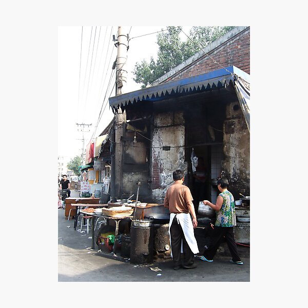Beijing 2006 - Preparing breakfast Photographic Print