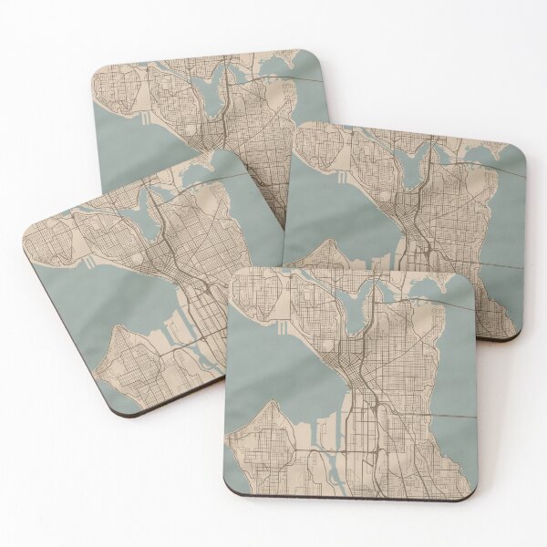 Item preview, Seattle Sepia Map designed and sold by CPTVDesign.