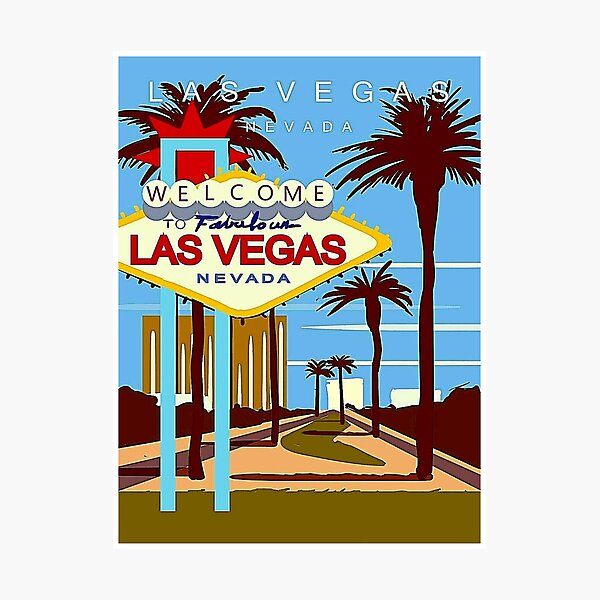 Item preview, LAS VEGAS : Vintage Travel and Tourism Print designed and sold by posterbobs.