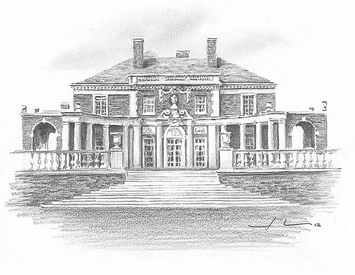 "mansion drawing" by Mike Theuer | Redbubble