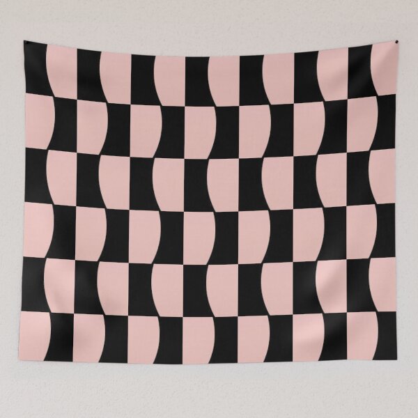Item preview, Abstract Pink and Black Block Pattern designed and sold by Poetic Patterns Studio.
