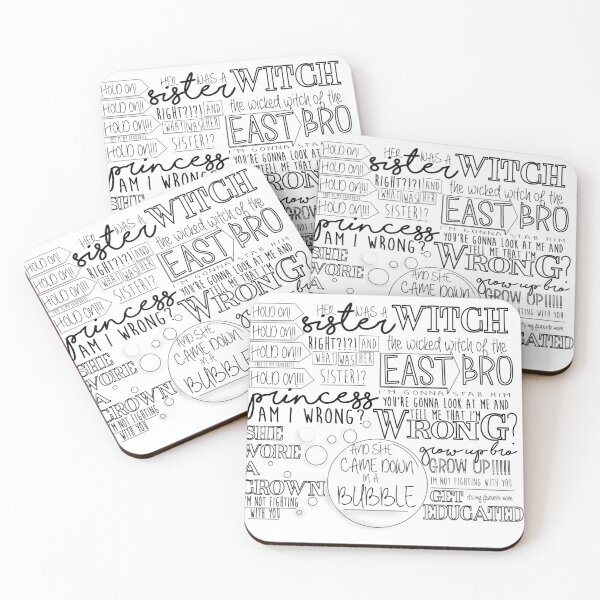 wicked witch of the east argument Coasters (Set of 4)