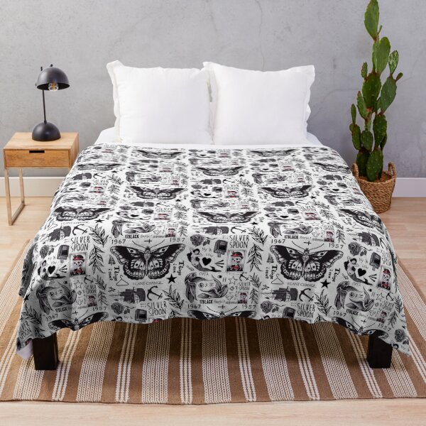 Harry styles tattoos Throw Blanket