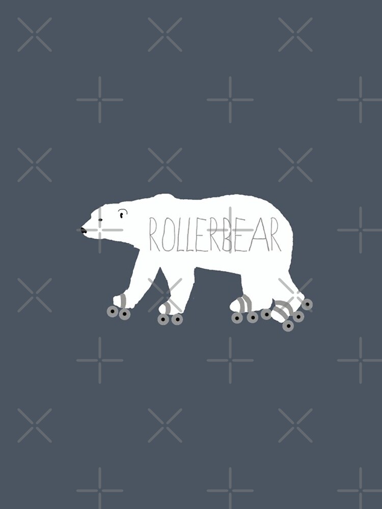 Polar Bear on Roller Skates Funny Pun Zipper Pouch for Sale by