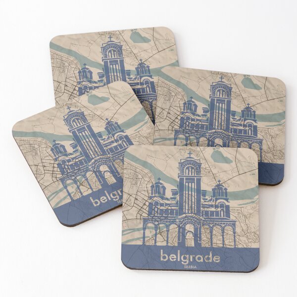 Item preview, Map + Silhouette | Belgrade designed and sold by CPTVDesign.