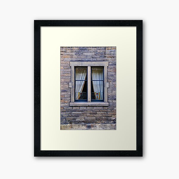 Edinburgh tenement window detail Framed Art Print
