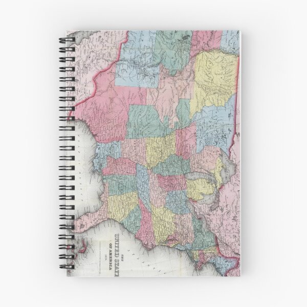 Item preview, Vintage United States Map (1853) designed and sold by BravuraMedia.