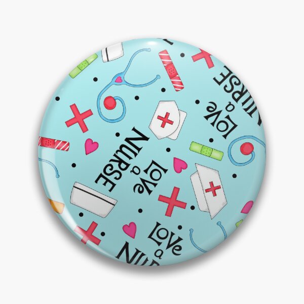Item preview, Love a Nurse Medical Art Light Turquoise Blue designed and sold by phyllisdobbs.