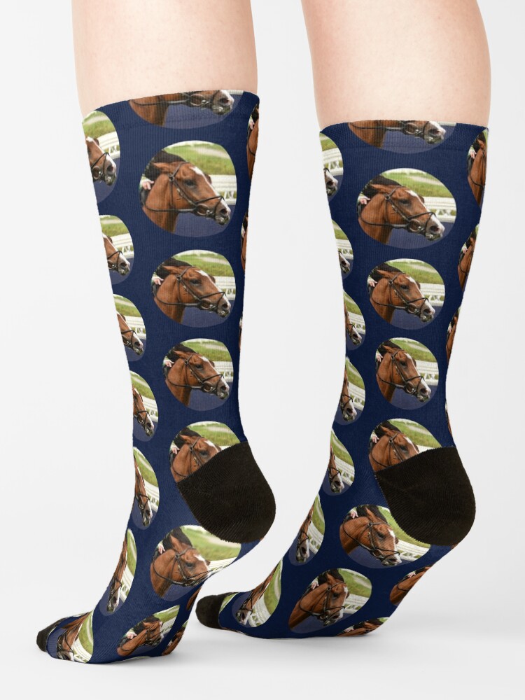 "Horse racing action 3" Socks by quentinjlang Redbubble