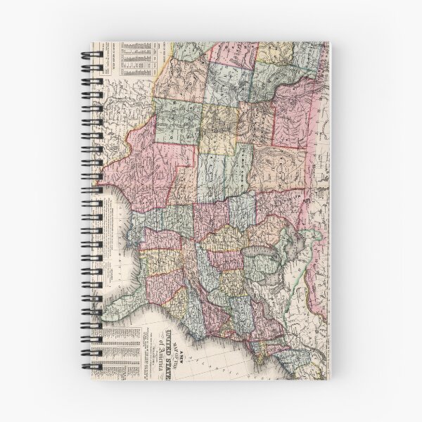 Item preview, Vintage United States Map (1860) designed and sold by BravuraMedia.