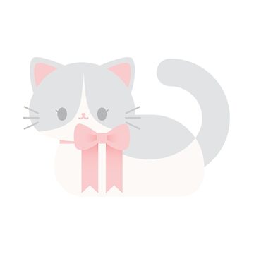 Artwork thumbnail, Grey & White Cat Loaf by lucidly