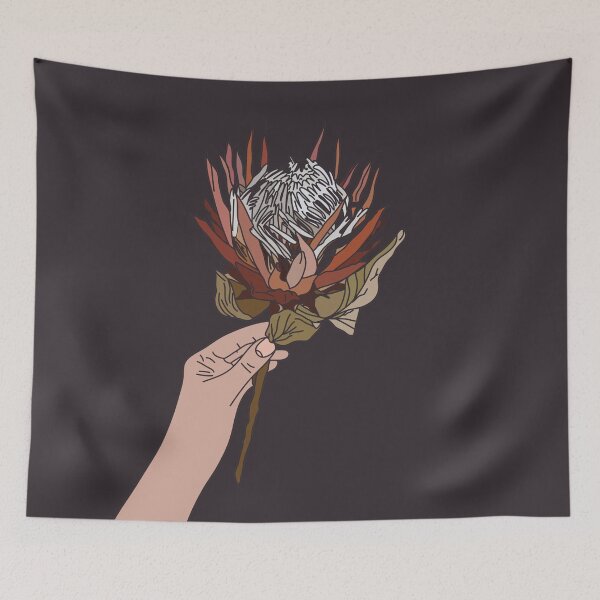 Item preview, Hand Holding a Protea Flower Drawing by Design by Cheyney designed and sold by designbycheyney.