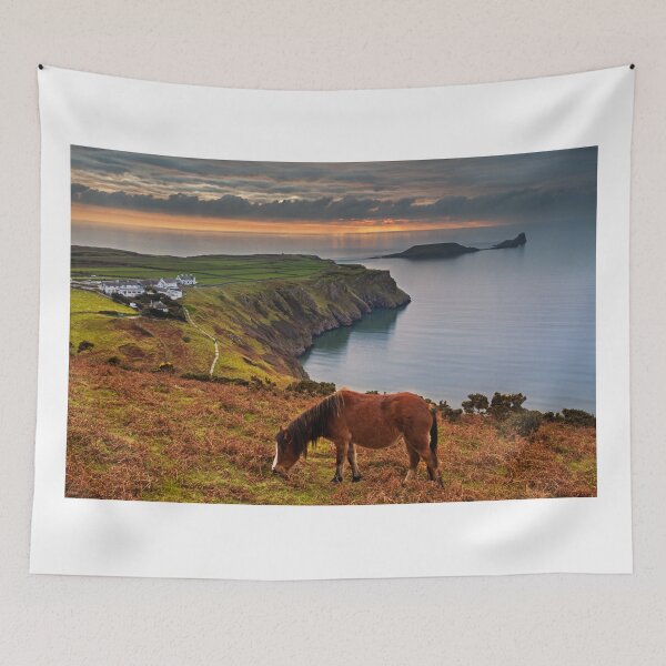 Item preview, Sunset over Worms Head, Rhossili Bay designed and sold by Dan Santillo.