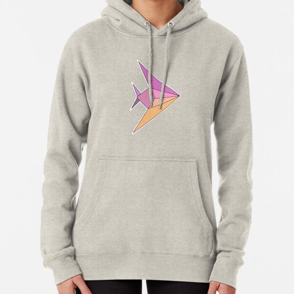 Origami Coral Fish Pullover Hoodie