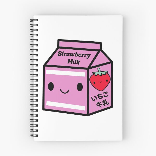Artikelvorschau, Kawaii Erdbeermilch mit süßem japanischem Design entworfen und verkauft von mariekawaii.