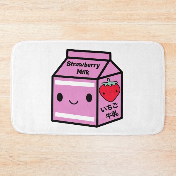 Artikelvorschau, Kawaii Erdbeermilch mit süßem japanischem Design entworfen und verkauft von mariekawaii.