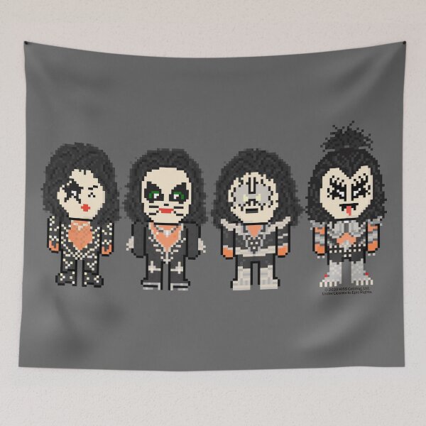 Item preview, Pixel Rockstars Kiss Band Destroyer Style Lineup designed and sold by gkillerb.