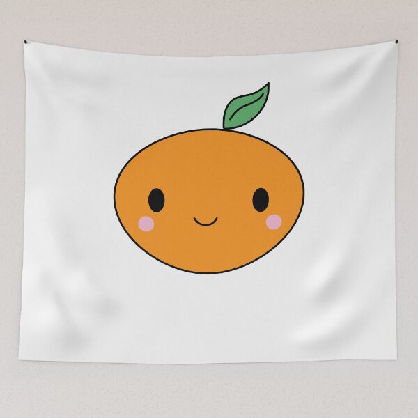 Item preview, Kawaii Tangerine Cute Orange Fruit designed and sold by mariekawaii.