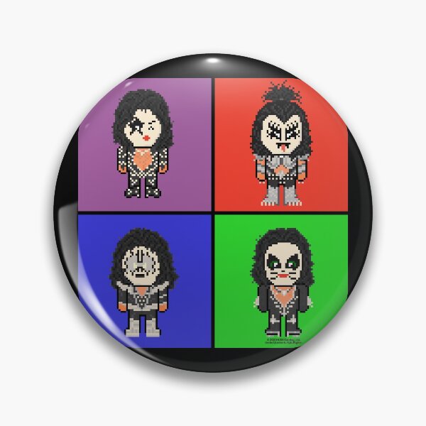 Item preview, Pixel Rockstars Kiss Band Destroyer Style Four Square designed and sold by gkillerb.