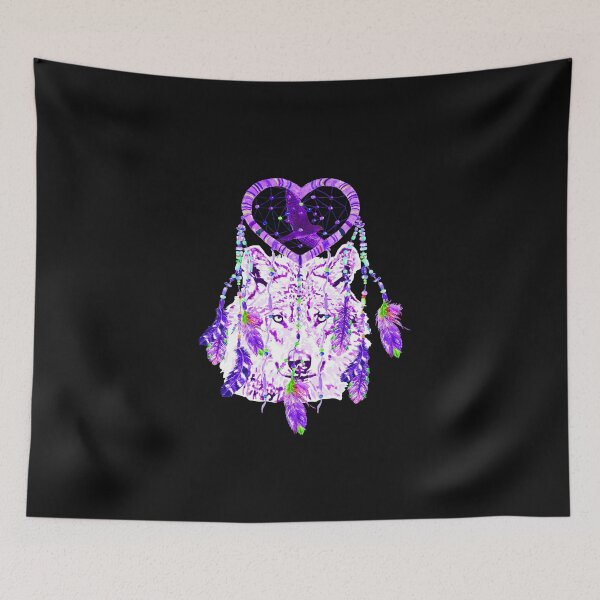Item preview, Wolf dream catcher falcon mysticism designed and sold by kreawusel-bin.