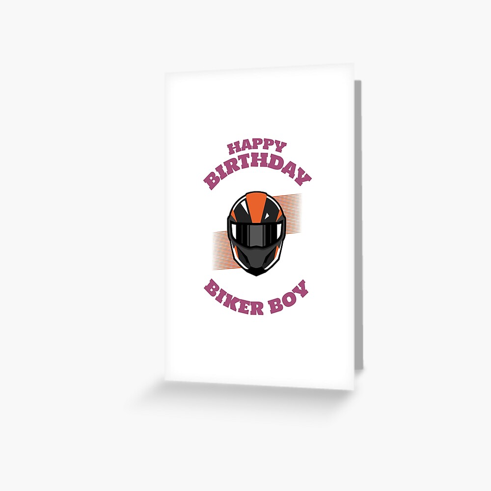 Alles Gute Zum Geburtstag Biker Boy Kunstdruck Von Ride Dict Redbubble