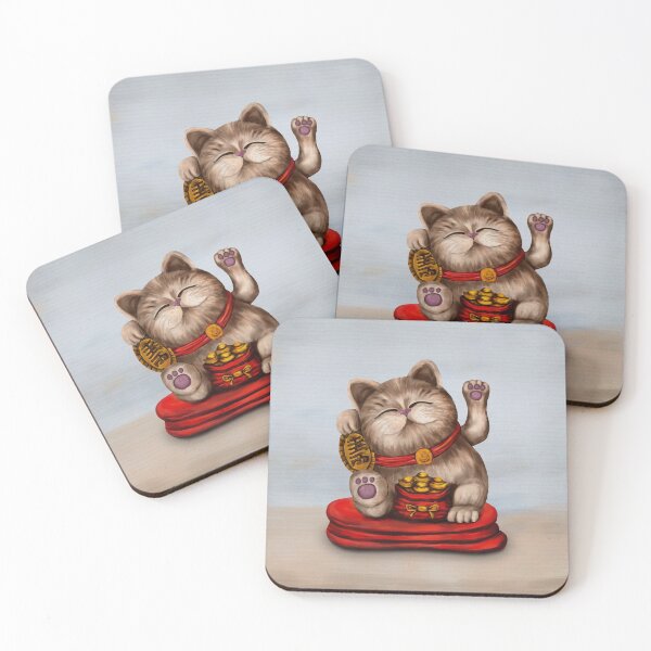 Item preview, Maneki-neko Beckoning cat designed and sold by k9printart.