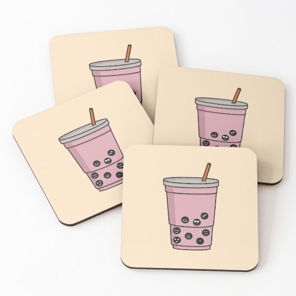 Item preview, Strawberry Bubble tea smiley designed and sold by galax-C.