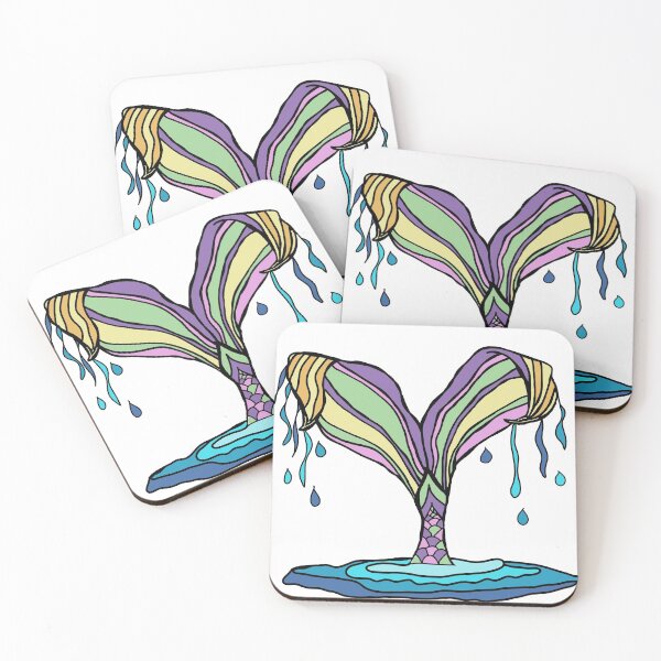 Item preview, RAILBOW MERMAID TAIL - Pastel (Fondo blanco) designed and sold by Sustainably Wylde.