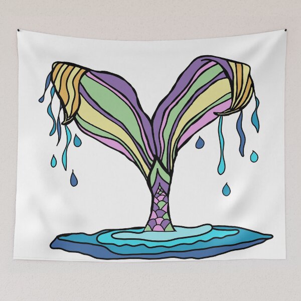 Item preview, RAINBOW MERMAID TAIL - Pastel (White Background) designed and sold by Sustainably Wylde.