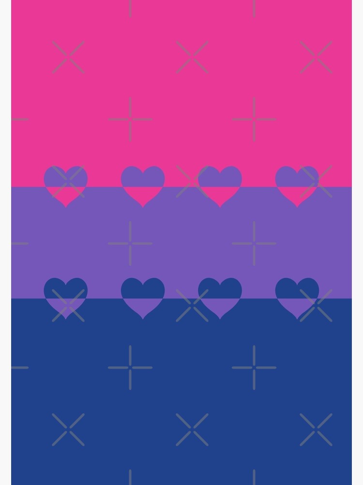 LGBTQ Flag with Hearts v1 - Bisexual by Sarinilli