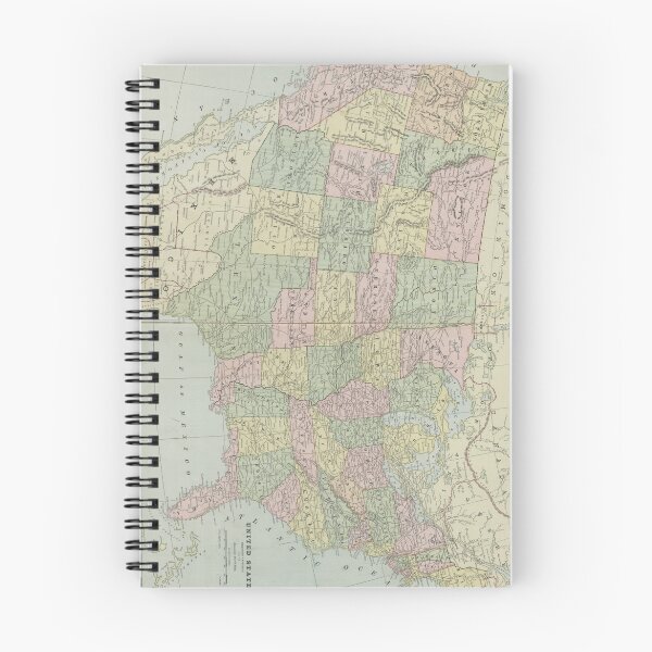 Item preview, Vintage United States Map (1889) designed and sold by BravuraMedia.