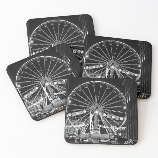 Item preview, Glasgow George Square Ferris Wheel Black And White designed and sold by MoAndPaul-.