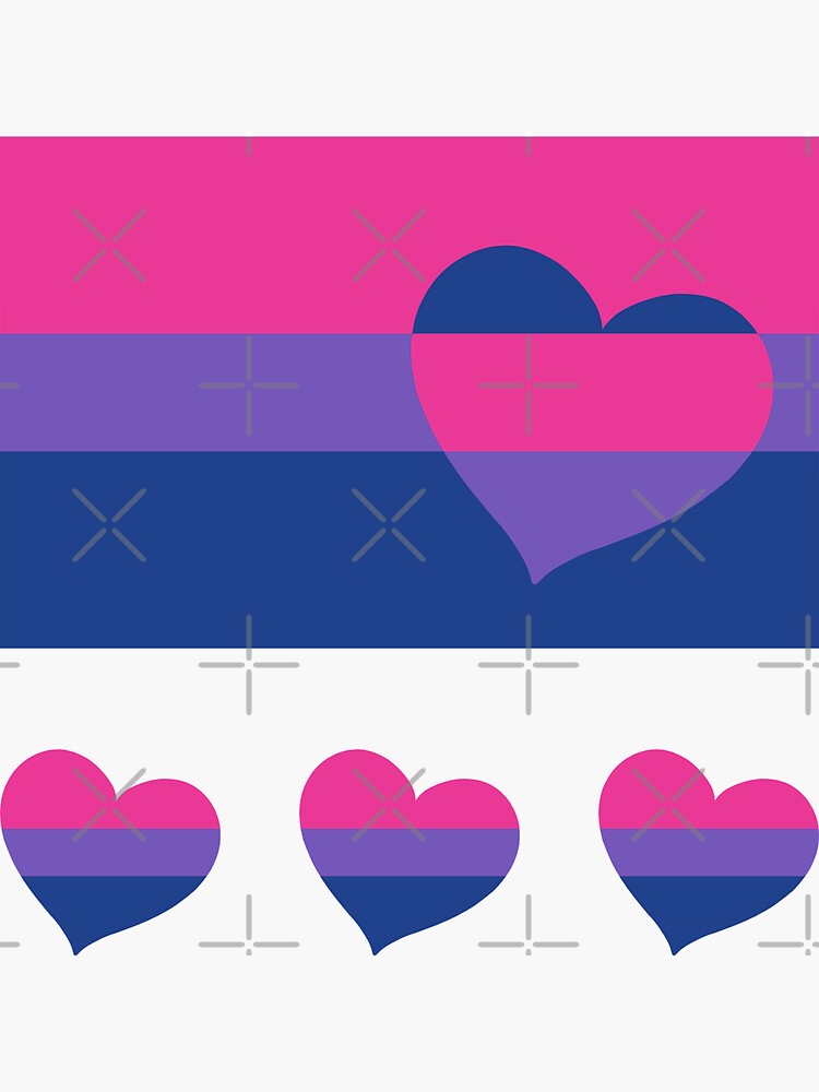LGBTQ Flag with Hearts v2 - Bisexual by Sarinilli
