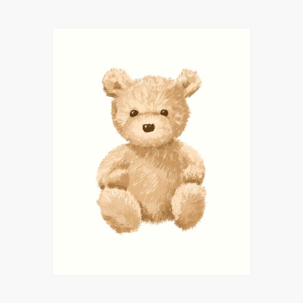 Cute Teddy Bear Art Print