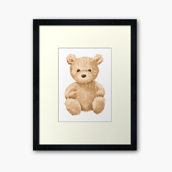 Cute Teddy Bear Framed Art Print