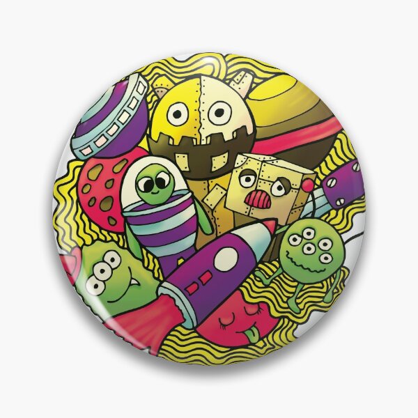 Item preview, Androids, spaceship, aliens, robots all doodles designed and sold by Studio Bako.